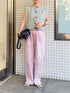 HIGH RISE TUCK WIDE PANTS / PINK /Y252-31064